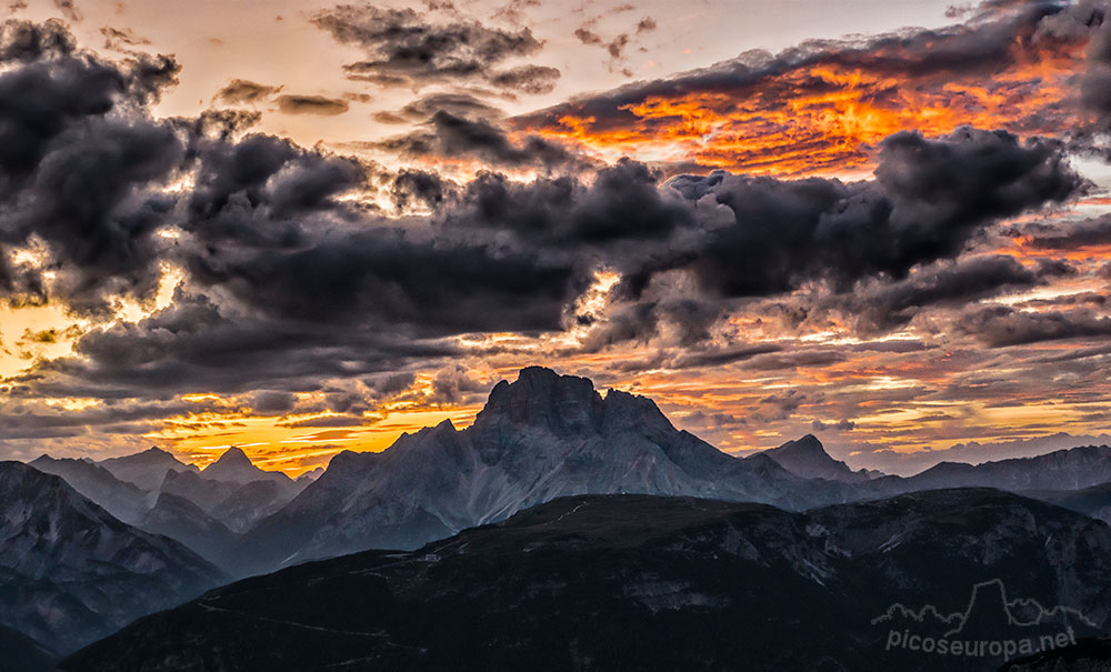 Croda Rossa desde el Refugio Auronzo, Dolomitas