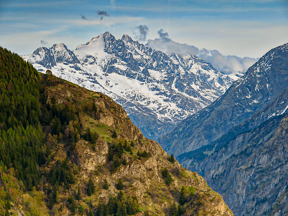 Foto: Tête de l'Etret y Tête Fetules, Valle de La Berarde, Ecrins, Alpes, Francia