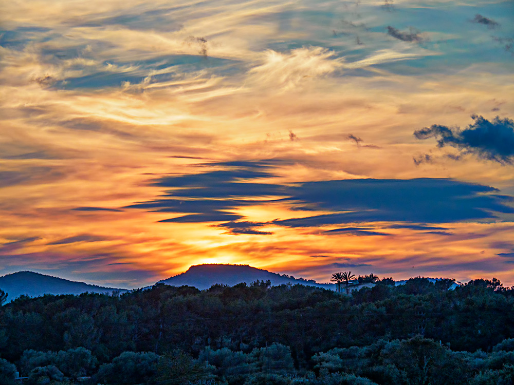 Puesta de sol en Mallorca.