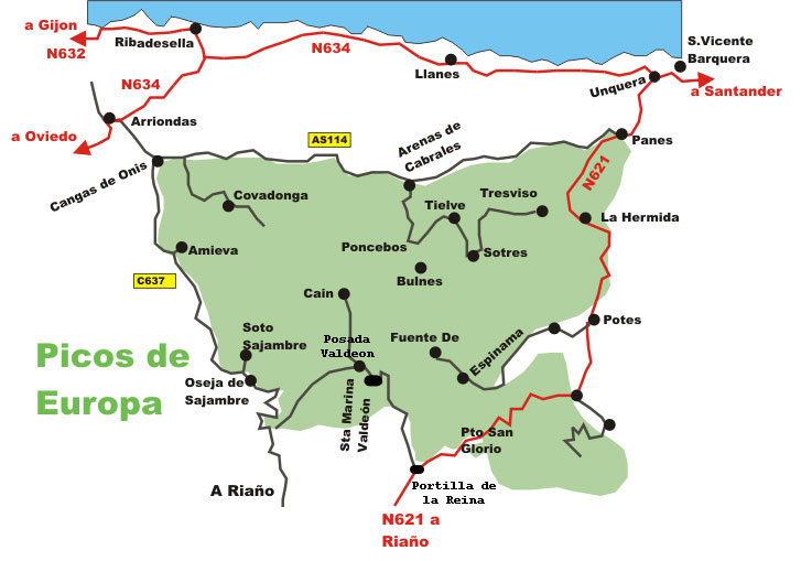 Las carreteras de Picos de Europa