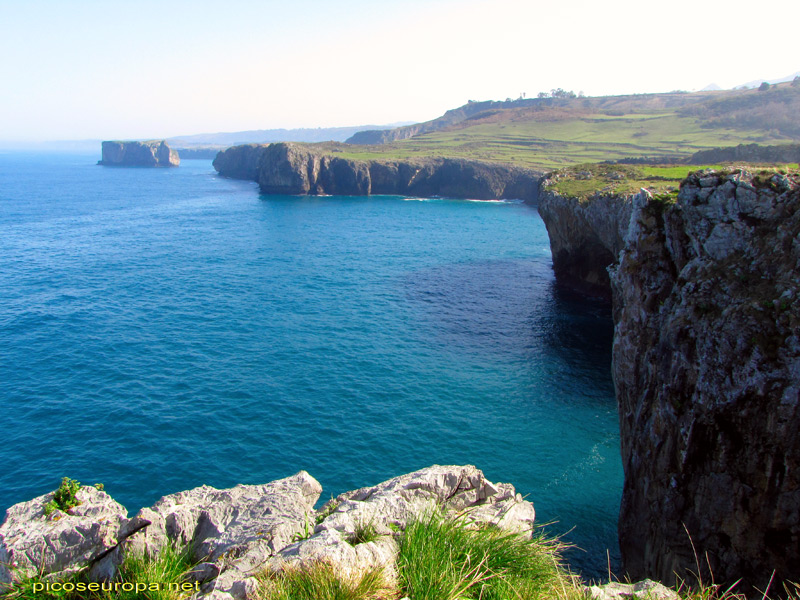 Acantilados situados al Este de la Punta Santa Clara. Costa de Asturias