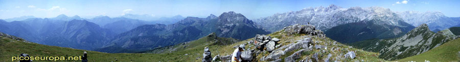 Panorámica desde la cumbre del Jario, Sajambre, Picos de Europa, León