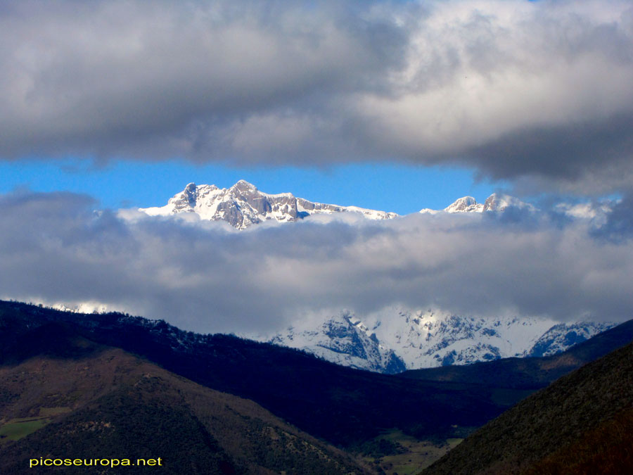 Foto: Picos de Europa desde la pista que sale de Barago hacia el Collado de Castro, La Liebana, Cantabria