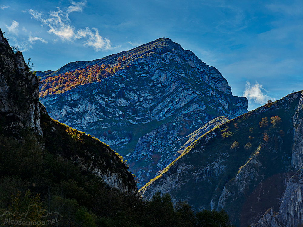 Foto: La cumbre del Pierzu desde la zona de Argolibio, Asturias