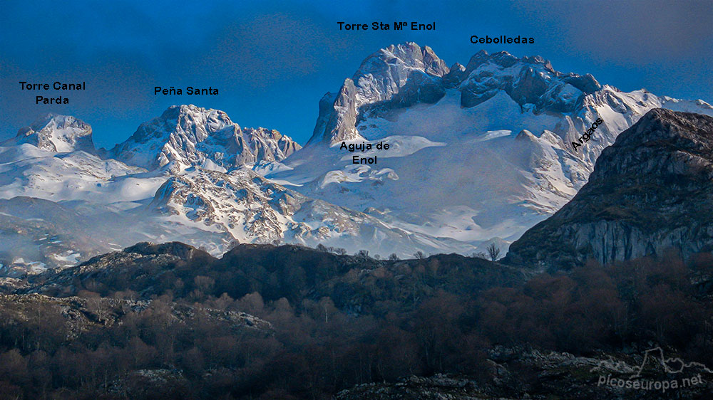 Macizo Occidental de Picos de Europa, Cornión, Torres de Cebolleda