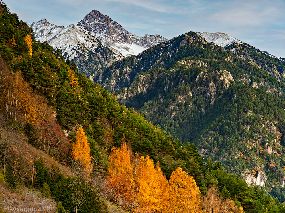 Foto: Punta Fulsa, Pirineos. Desde las cercanias del pueblo de Chisagües, muy próximo al tunel de Bielsa.