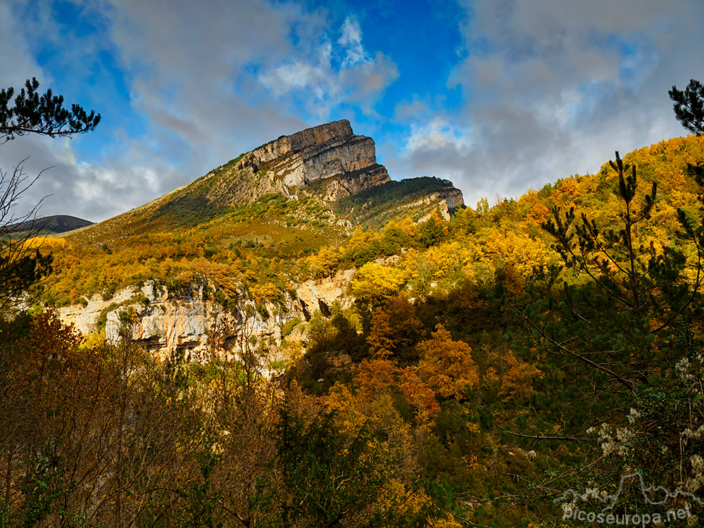 Foto: Pico Mondoto desde la entrada al Desfiladero del río Bellos, Ordesa, Pirineos de Huesca, Aragón