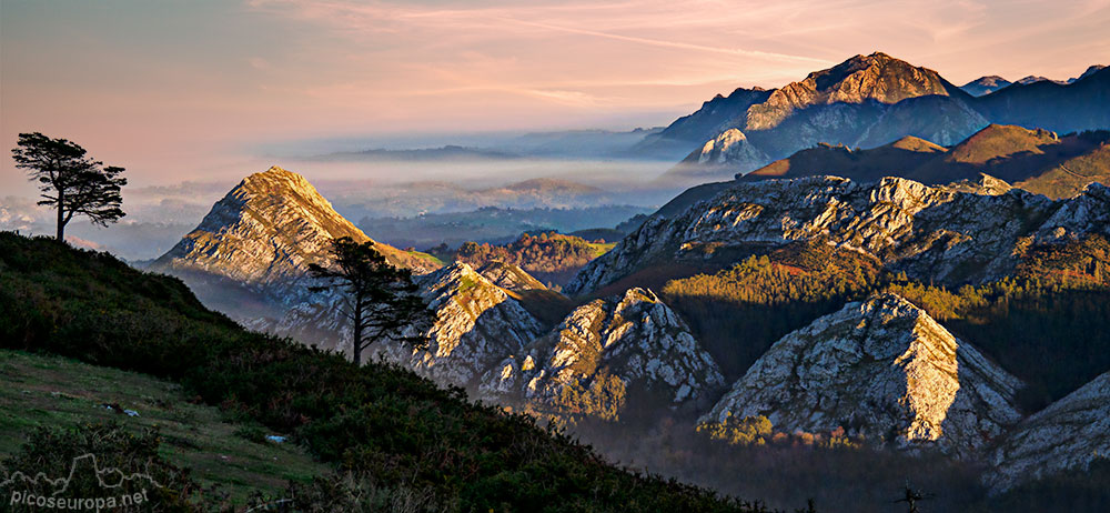 Foto: Alto del Fito, Arriondas, Asturias. Un mirador sobre Picos de Europa y el Mar Cantábrico