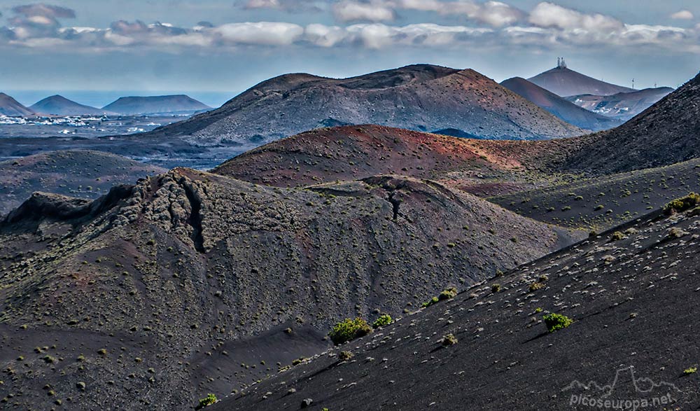 Ruta a la cumbre de los Miraderos, Lanzarote, Canarias, España