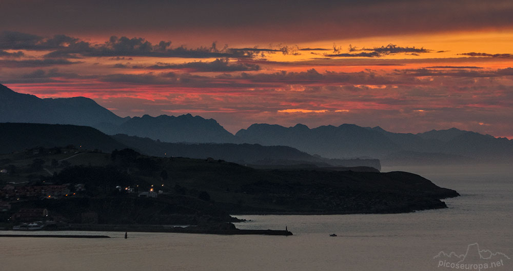 Foto: Puesta de sol desde desde Gerra, San Vicente de la Barquera, Cantabria